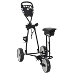 Golfik&auml;ru koos istmega must ja valge 100 x 60 x 130 cm raud
