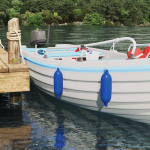 Paadi fenderid 2 tk &oslash; 11 x 40 cm sinine pvc