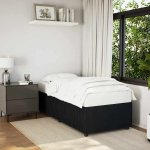 Voodiraam ilma madratsita must 100x200 cm samet