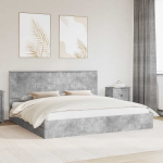 Laos voodi sahtliga peaga betoonhall 200 x 200 cm tehispuit