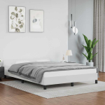 Voodiraam peatsiga ilma madratsita valge 140x200 cm