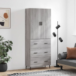 K&otilde;rge kapp, hall sonoma tamm, 69,5 x 34 x 180 cm, tehispuit