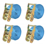 Pingutitega koormarihmad 4 tk 2 tonni 6 m x 38 mm, sinine