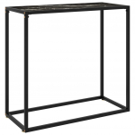 Konsoollaud, must, 80 x 35 x 75 cm, karastatud klaas