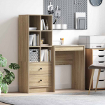 Laud koos hoiuruumiga sahtliga 2 pcs sonoma tamm tehispuit
