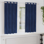 Pimendavad kardinad 2 pcs tumesinine 140 x 175 cm samet