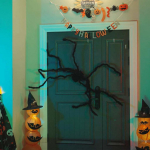 Halloweeni &auml;mblik kaunistus 3 pcs must 200 cm