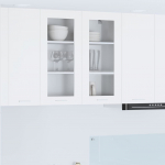 Seinakapp ladustamisega riga valge 80 x 31 x 80 cm tehispuit