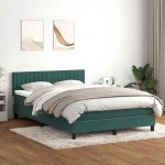 Kontinentaalvoodi madrats ja led tumeroheline 160x220 cm samet