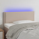 Led-voodipeats cappuccino 80x5x78/88 cm kunstnahk