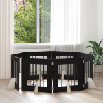 Koerav&auml;rav koos aluspuudega 8 pcs must tamm 60 x 60 cm