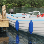 Paadi fenderid 2 tk &oslash; 14 x 50 cm sinine pvc