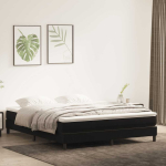 Vedrumadratsiga voodi, madratsita, must, 180 x 220 cm, samet