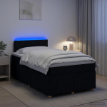 Vedruvoodi madratsiga led-ribadega must 120 x 200 cm kangas