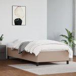 Voodiraam ilma madratsita, cappuccino, 90x200 cm, kunstnahast