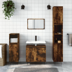 3-osaline vannitoa m&ouml;&ouml;blikomplekt, suitsutatud tamm, tehispuit