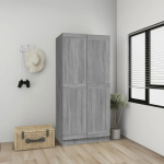 Riidekapp, hall sonoma tamm, 82,5 x 51,5 x 180 cm, tehispuit