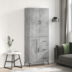 K&otilde;rge kapp, betoonhall, 69,5 x 34 x 180 cm,tehispuit