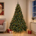 Kunstlik j&otilde;ulupuu, roheline, j&otilde;ulukuuliga 300 cm 600 led-i