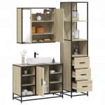 3-osaline vannitoa m&ouml;&ouml;blikomplekt, sonoma tamm, tehispuit