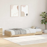 Voodi raam peaga sahtliga sonoma tamm 70 x 190 cm tehispuit