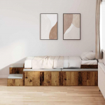 Voodi hoiukohaga raam vana puit 234 x 103 x 53.5 cm tehispuit