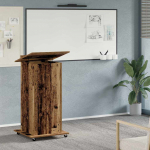 Podium sahtliga riiuliga vana puit 55 x 55 x 107 cm tehispuit