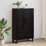 K&otilde;rgushein sahtliga must tamm 69,5 x 31 x 115 cm tehispuit