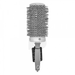 Olivia Garden Expert Blowout Speed Round Brush Wavy Bristles White & Grey 65 mm