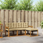 V&auml;li diivanikomplekt padjaga 4 pcs looduslik ja beež