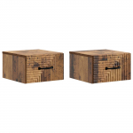 Seinale kinnitatav &ouml;&ouml;tis 2 pcs vana puit 34,5 x 33 x 20 cm