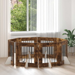 Koerav&auml;rav koos aluspuudega 8 pcs suitsutatud tamm 60 x 60 cm