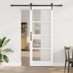 Libisev uks valge 83 x 211 cm soe m&auml;nnipuit ja klaas