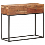 Konsoollaud 90 x 35 x 75 cm t&ouml;&ouml;tlemata akaatsiapuidust