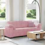 3-kohaline diivan, roosa, 220 x 77 x 82 cm, samet