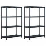 Hoiuriiul, 2 tk, must, 220 kg, 90 x 40 x 138 cm, plast