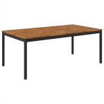 Aia &otilde;htus&ouml;&ouml;gi laud naturaalne ja must 196 x 100,5 x 75 cm