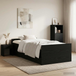 Voodi raam must tamm 100 x 200 cm tehispuit
