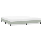Voodiraam ilma madratsita helehall 180x210 cm samet