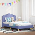 Laste voodiraam peatoega peaga jeans sinine 90 x 190 cm kangas