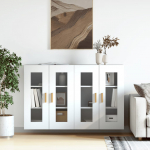 Seinakapid 2 tk, valge, tehispuit