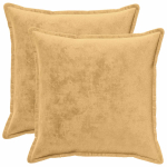 Diivanipadi 2 pcs houten pruunikashall 80 x 80 cm flanell