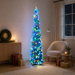 Ladvat&auml;hega led-tuledega pop-up-j&otilde;ulupuu 180 cm 100 led-i pet