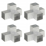 Posti&uuml;hendused, 4 tk x-kujuline, tsingitud metall, 101 x 101 mm