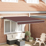Automaatselt sisset&otilde;mmatav varikatus, pruun, 300 x 250 cm