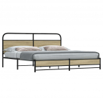 Metallist voodiraam ilma madratsita sonoma tamm 183x213 cm