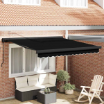 K&auml;igukohandatav varikatus must 300 x 250 cm kangas ja metall