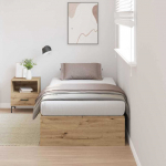 Voodi hoiukohaga raam k&auml;sit&ouml;&ouml;puu 100 x 200 cm tehispuit