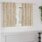 Satiinist kardinad kardinatega 2 pcs cream 140 x 140 cm samet