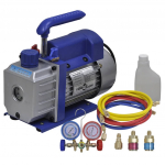 &Uuml;heastmeline vaakumpump 2-suunalise kollektori manomeetriga